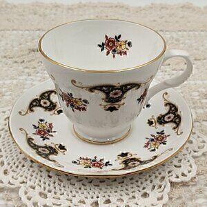 Vintage Crown Trent "Balmoral" Tea Cup and Saucer - Staffordshire England